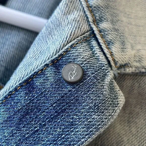 Rails distressed ripped modern vintage knox denim jean jacket size small - Picture 12 of 14